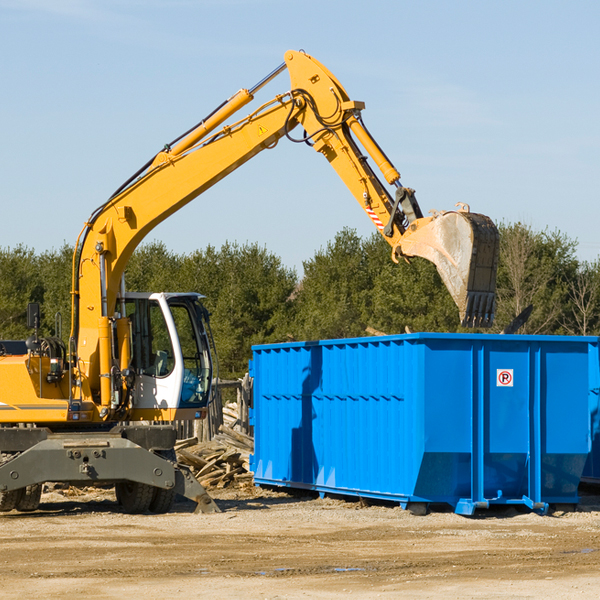 are there any restrictions on where a residential dumpster can be placed in Red Mesa